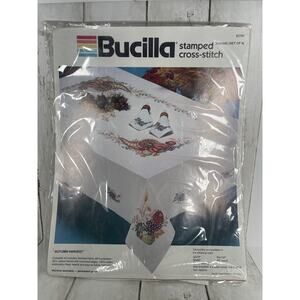 Bucilla "Autumn Harvest" Napkins Stamped Cross Stitch #82797